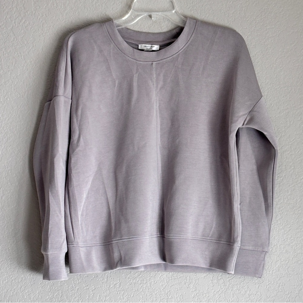 Cable & Gauge Studio Light Gray Super Soft Lightweight Sweater XS